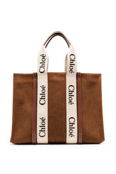 CHLOE CANVAS TOTE - DARK BROWN - M074