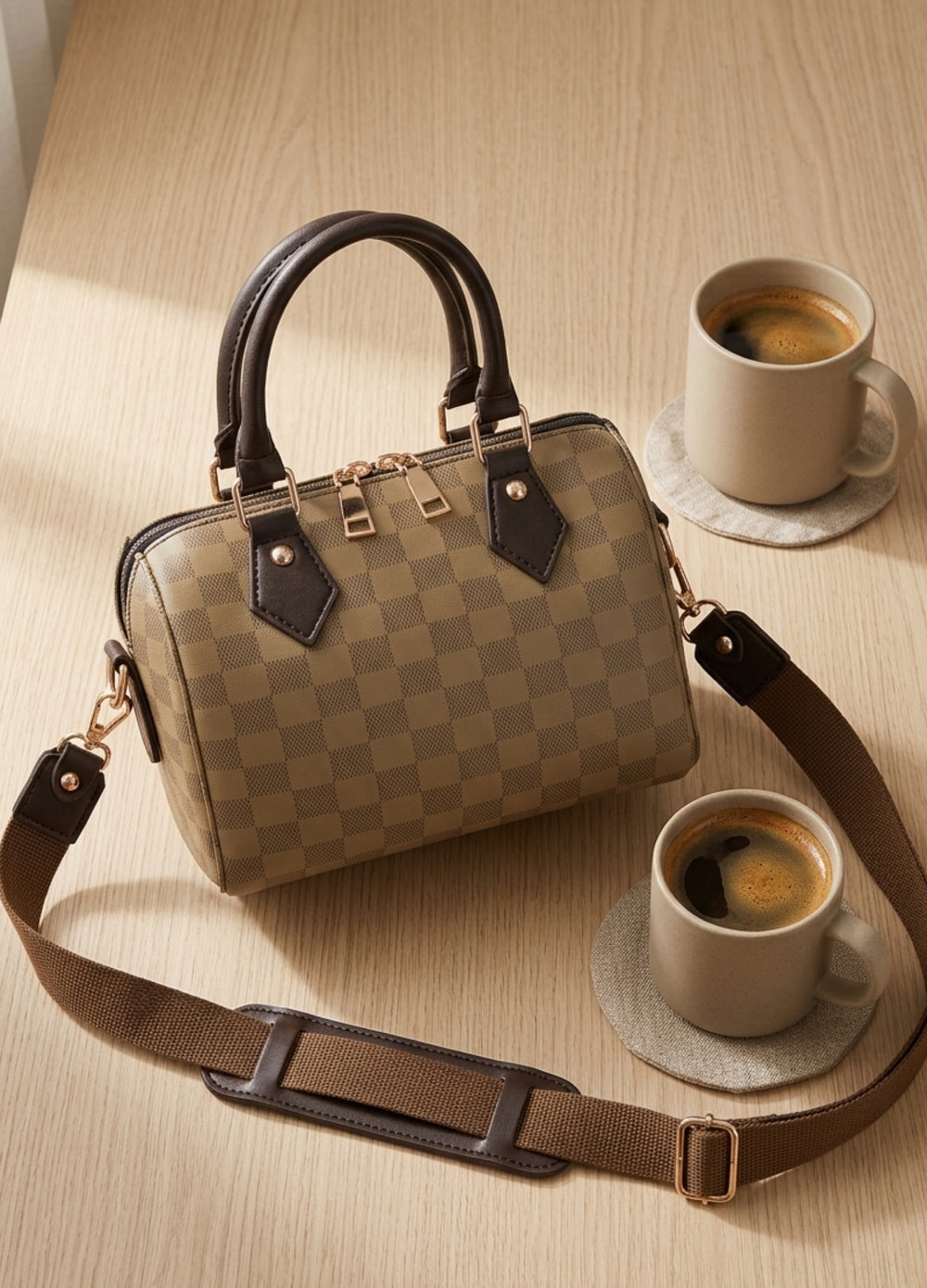 BOSTON DUFFLE BAG - BEIGE - M186