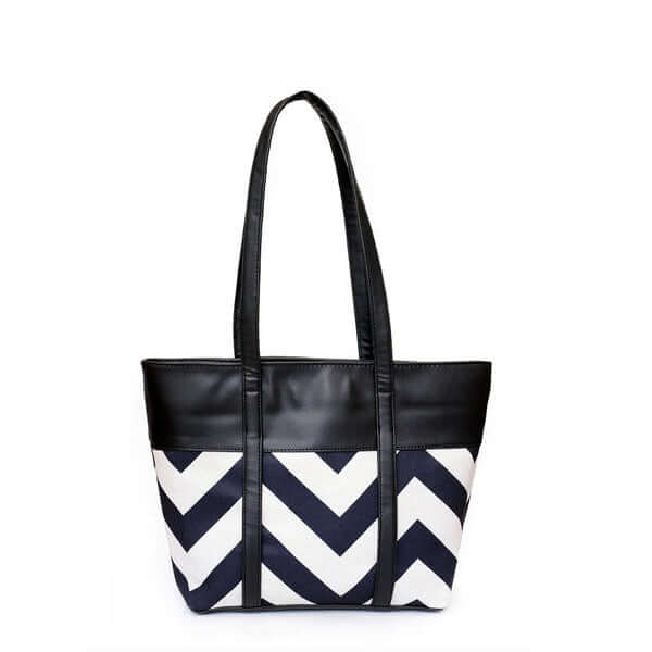 ZIGZAG TOTE - BLACK - M078