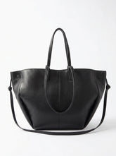 Daytona black structured tote bag for women with dual handles and detachable shoulder strap large leather tote bag online Pakistan by WestStyle