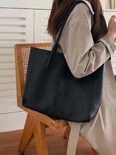WestStyle Everyday Tote black large PU leather bag worn on shoulder large tote bag for women Pakistan
