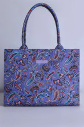 Spacious Canvas Tote Bag for Women in Purple Color - WestStyle