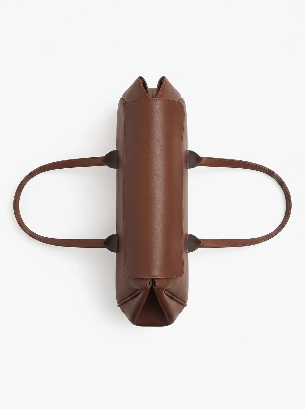 Close-up of fold-over magnetic flap on WestStyle Lonn brown handbag branded ladies bag Pakistan