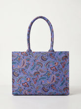 PAISLEY CANVAS TOTE BAG - LILAC
