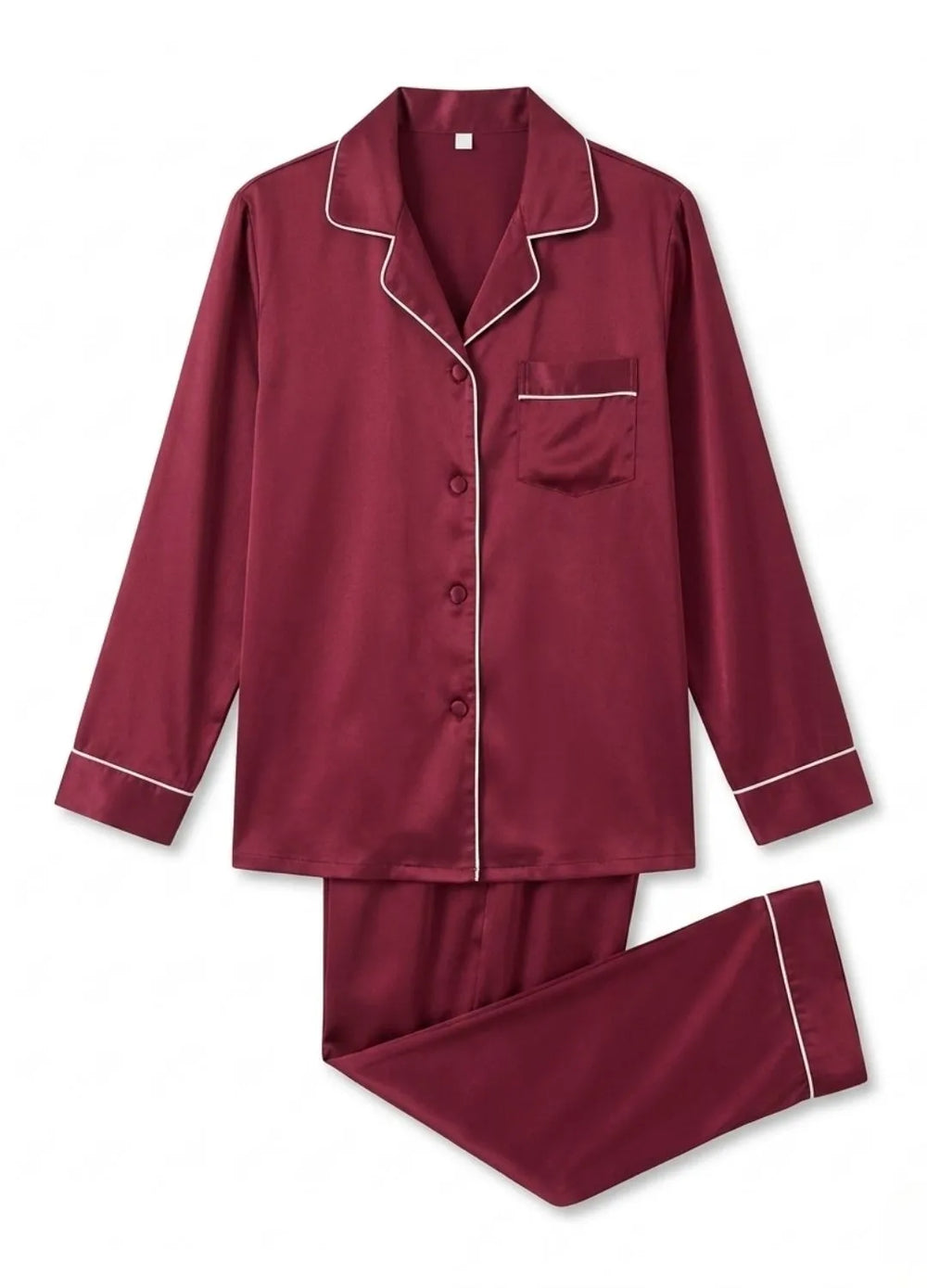 SILKPJSET-MAROON-M048