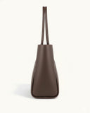Brown handbag for women with a long handle - weststyle