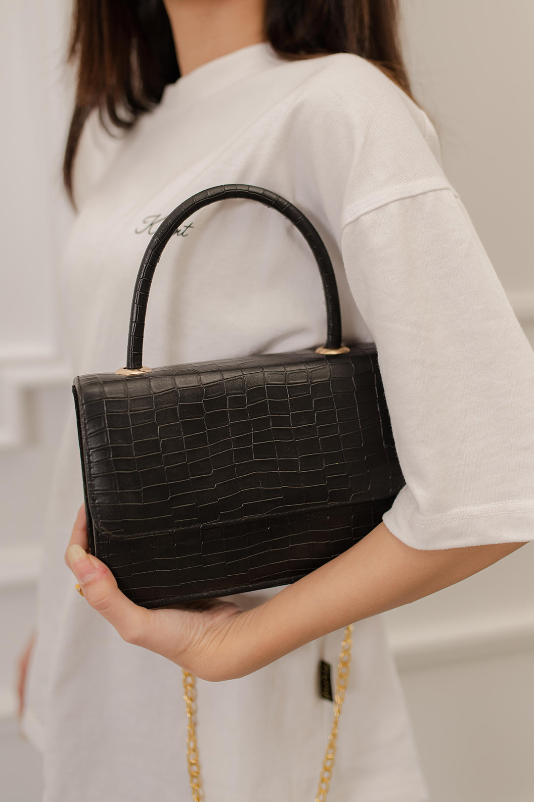 CROC CROSSBODY - MUSTARD - M029