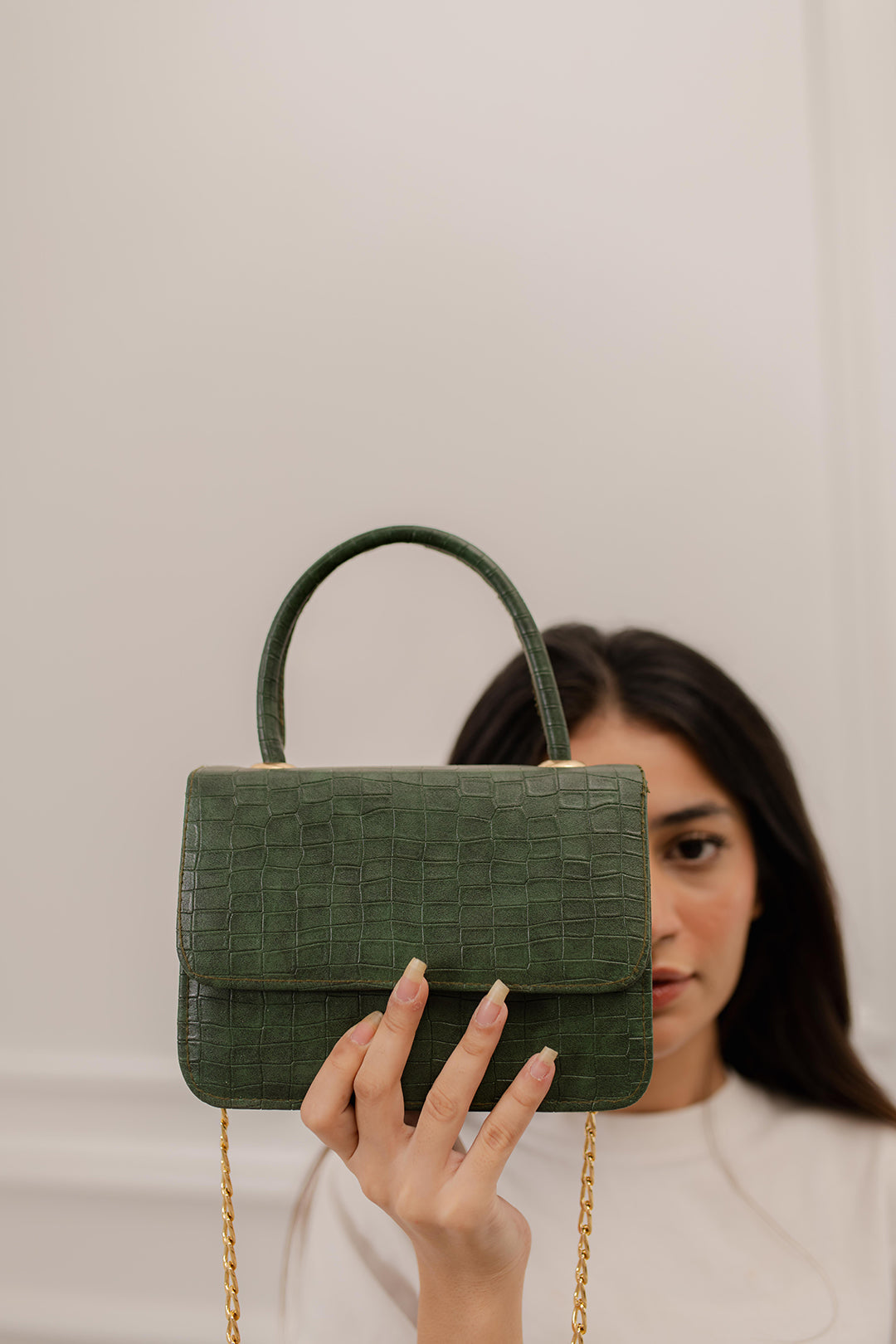 CROC CROSSBODY - MUSTARD - M029