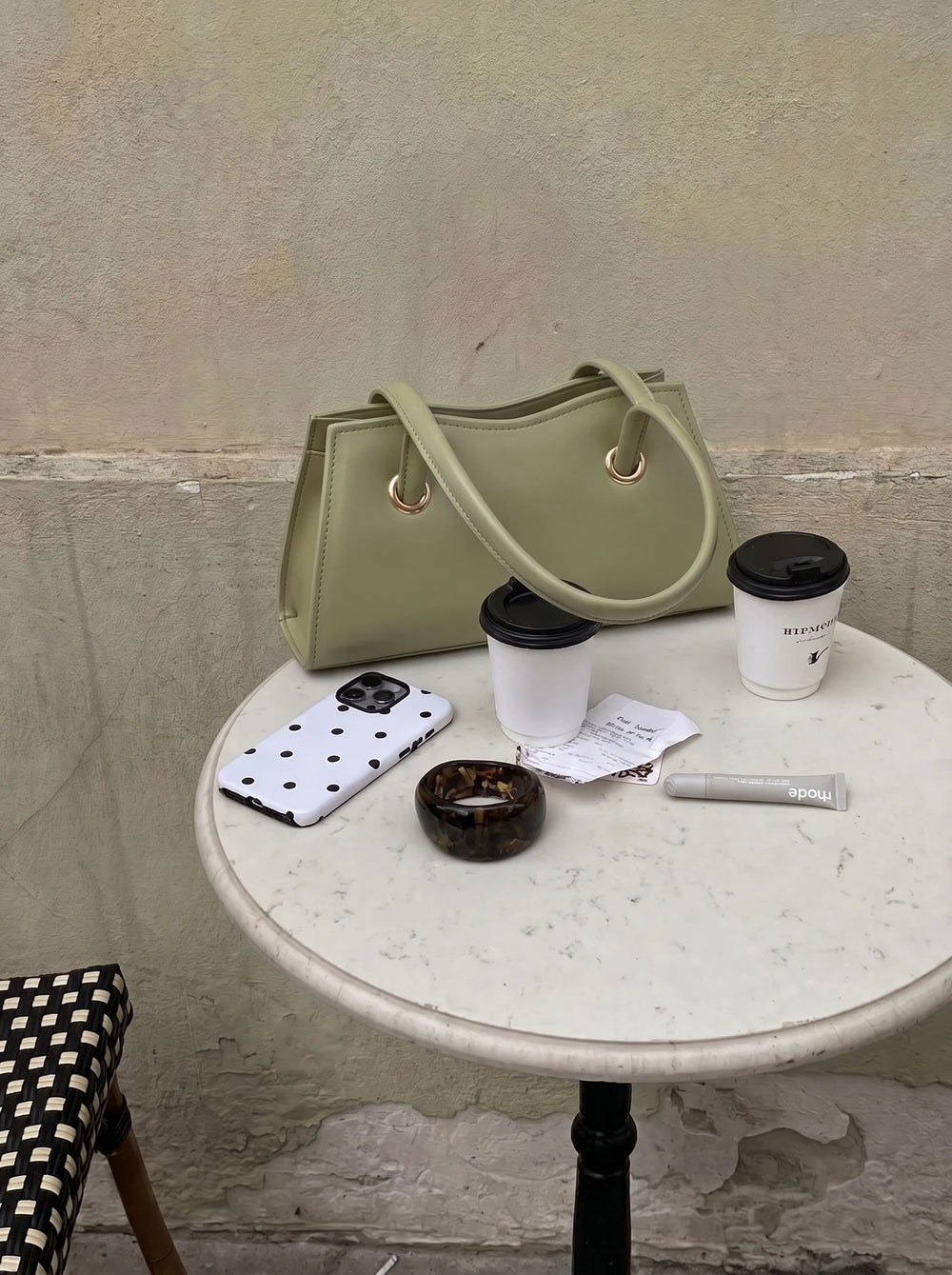 : Scalloped curved top edge and dual handles on WestStyle Baul Ring olive crossbody bag Pinterest handbag for girls Pakistan