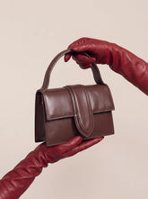 Gold D-ring hardware on WestStyle brown satchel handbag side panelsling side bag for women Pakistan
