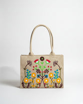 WOODY FLORA CANVAS - BEIGE - M038