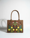 WOODY FLORA CANVAS - BEIGE - M038