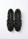 WOMEN'S MESH MARY PUMPY - BLACK - M200