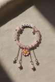 Clean flat lay bracelet on linen