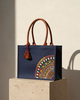 DESERT JUTE CANVAS - NAVY BLUE - M050