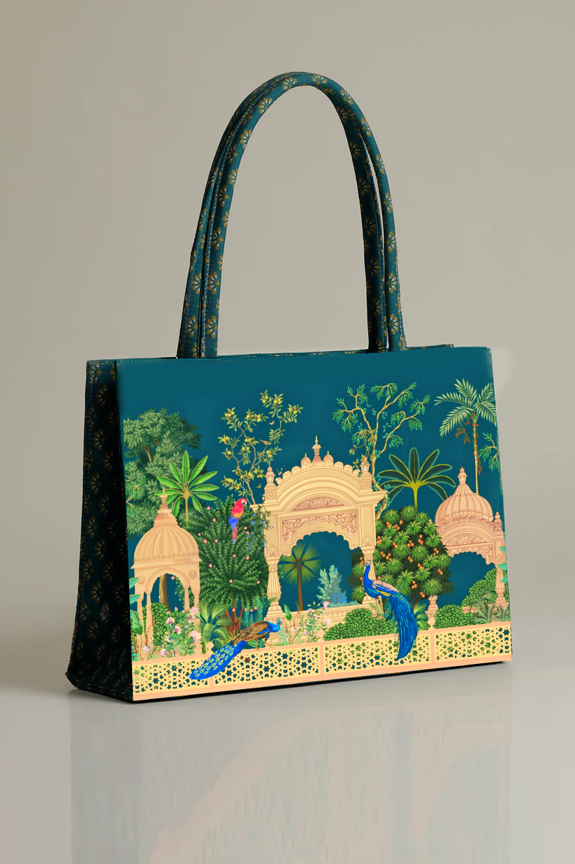 PEACOCK CANVAS BAG - M008