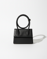 SWIRL HANDBAG - BLACK - M145