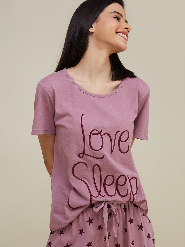 LOVE SLEEP PRINT SUIT - PINK - M055 WESTSTYLE