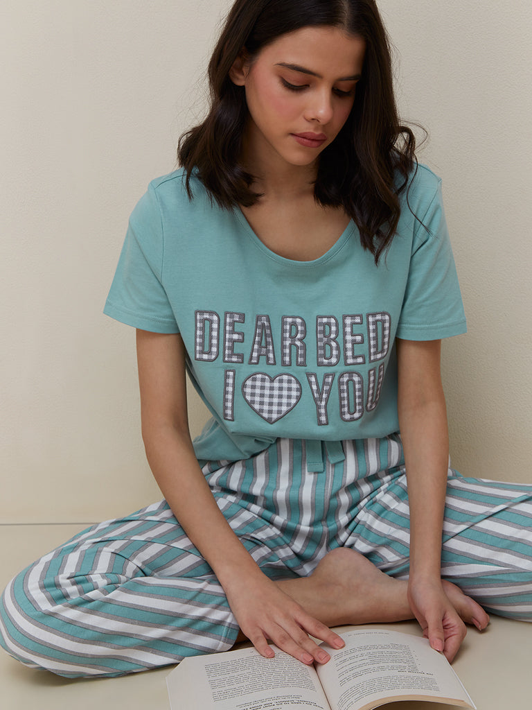 DEAR BED SUIT - BLUE - M062