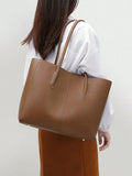 EVERYDAY TOTE BAG + POUCH - BROWN - M025 
