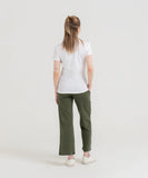 WOMEN PLAIN TEE - WHITE - M045 