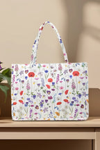 FLORAL WHITE CANVAS - M091