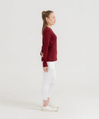 WOMEN PLAIN TEE - MAROON - M089