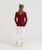 WOMEN PLAIN TEE - MAROON - M089