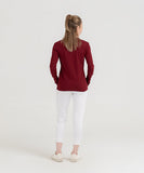 WOMEN PLAIN TEE - MAROON - M089 