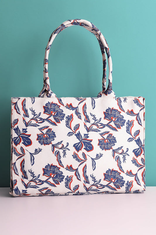 BLUE LEAFY CANVAS - M097