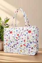 FLORAL WHITE CANVAS - M091