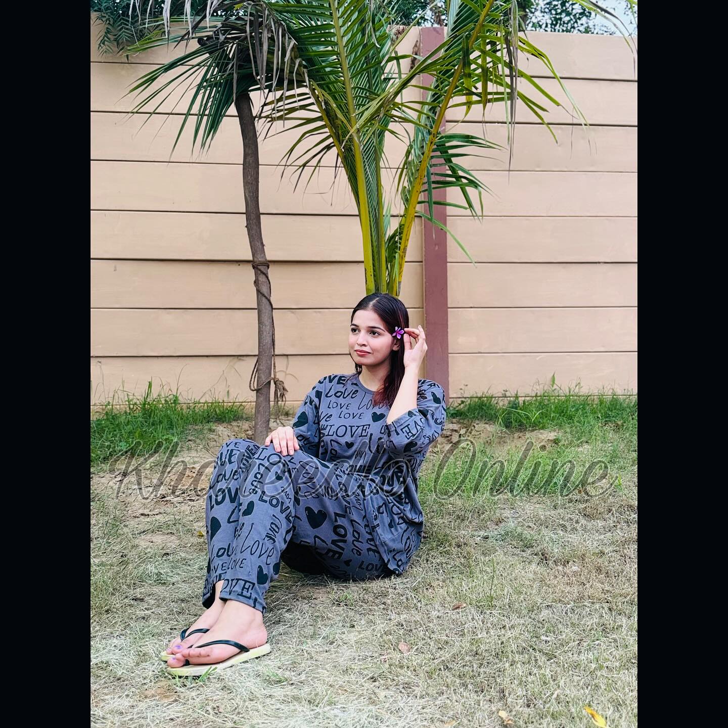 LOVE PRINTED SUIT - GREY - M057 WESTSTYLE