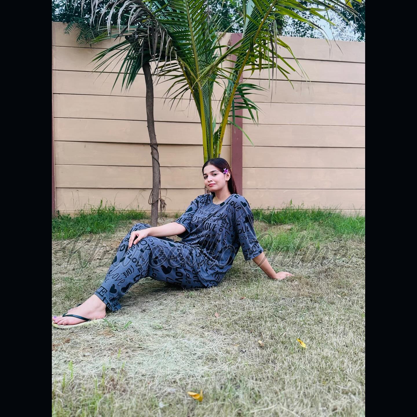 LOVE PRINTED SUIT - GREY - M057 WESTSTYLE