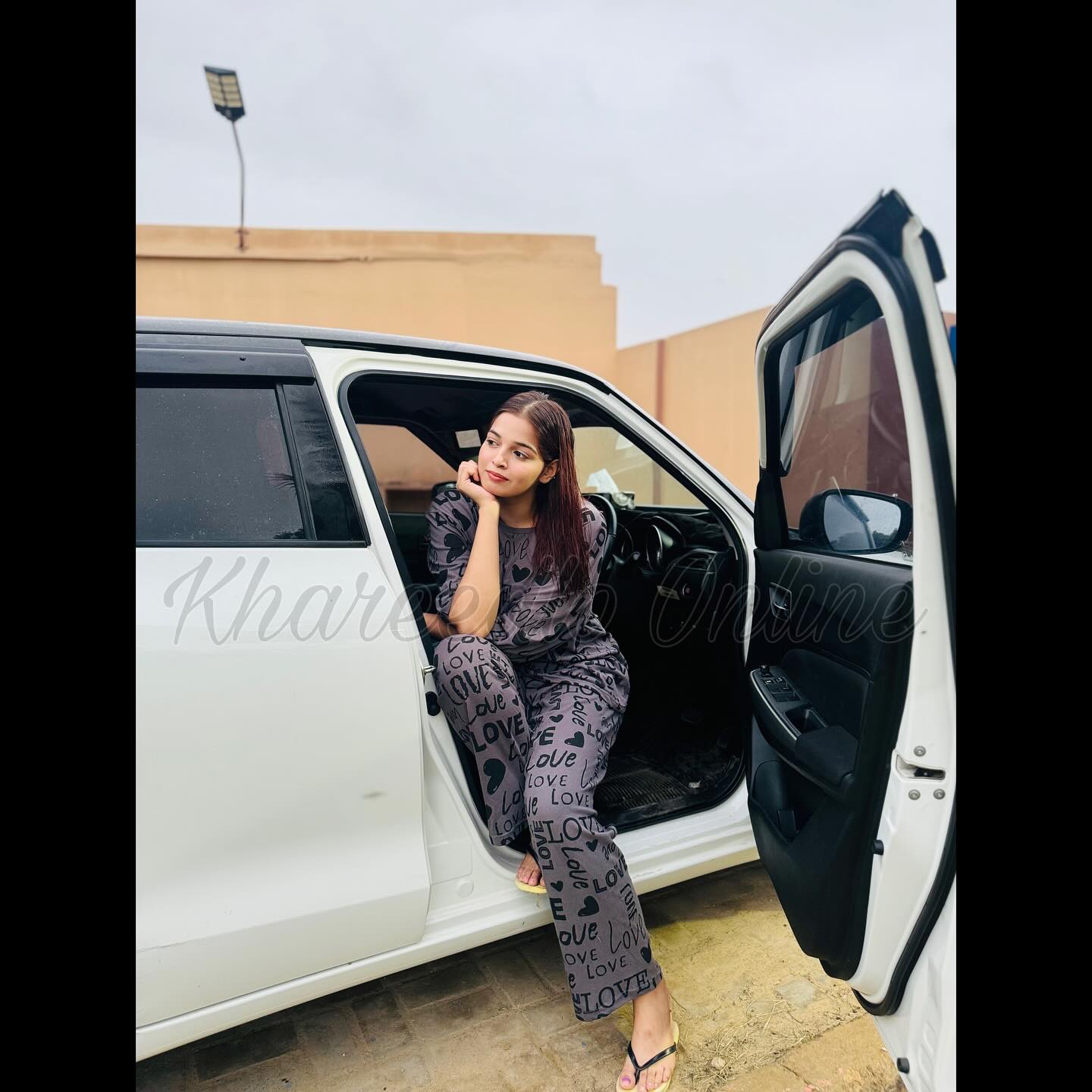 LOVE PRINTED SUIT - GREY - M057 WESTSTYLE