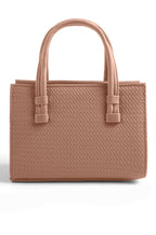 WOVEN HANDBAG - PINK - M116