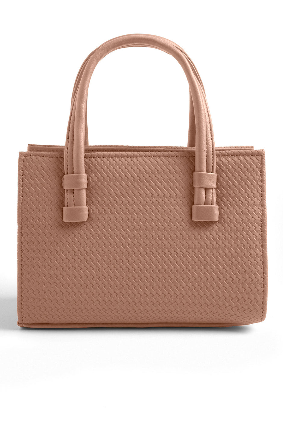 WOVEN HANDBAG - PINK - M116