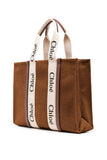 CHLOE CANVAS TOTE - DARK BROWN - M074