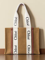 CHLOE CANVAS TOTE - BRONZE - M074