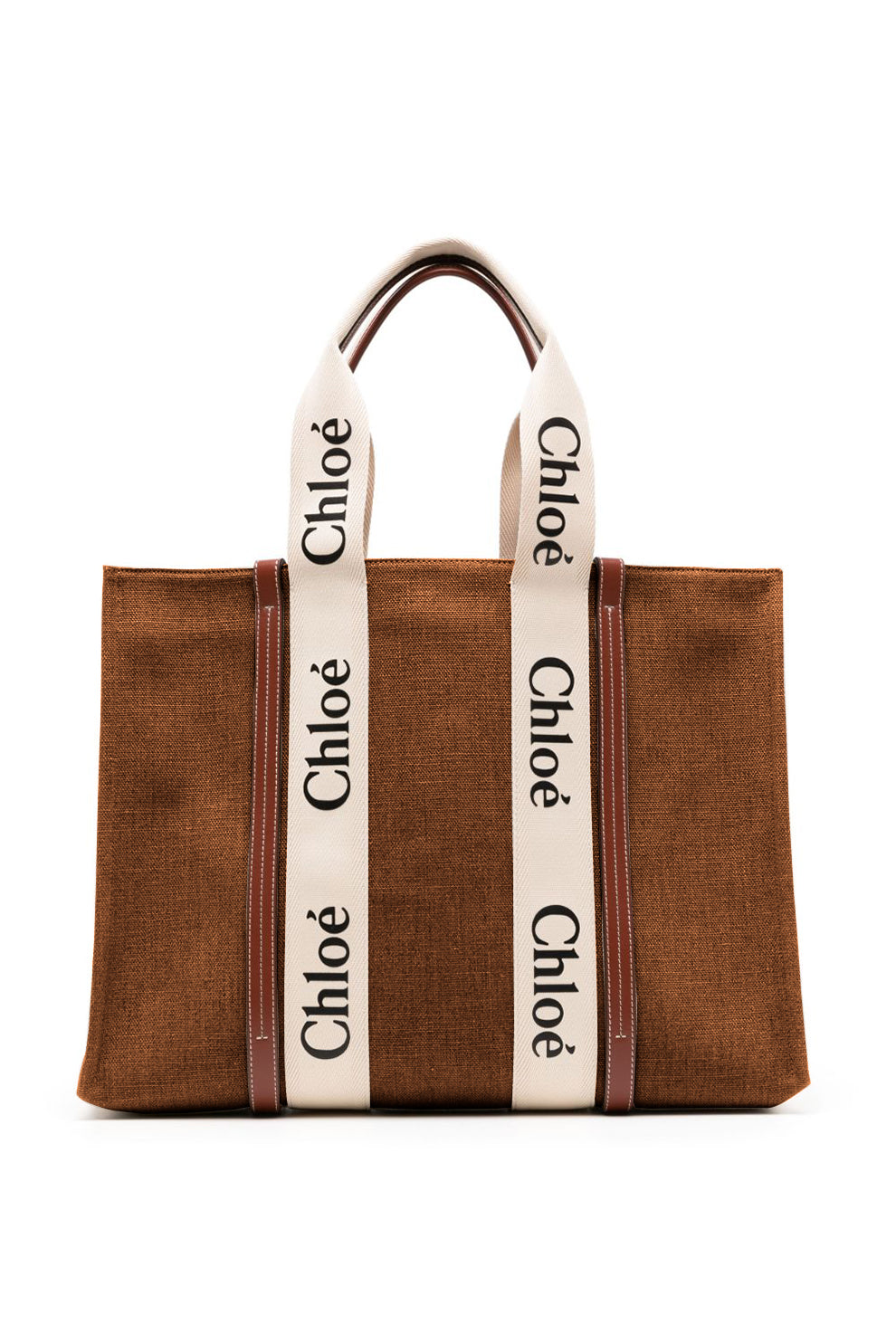 CHLOE CANVAS TOTE - DARK BROWN - M074