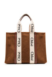 CHLOE CANVAS TOTE - DARK BROWN - M074