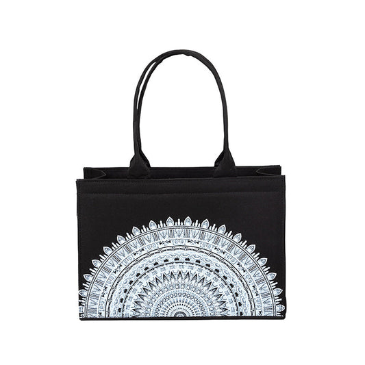 CALI FLORAL CANVAS - BLACK - M071