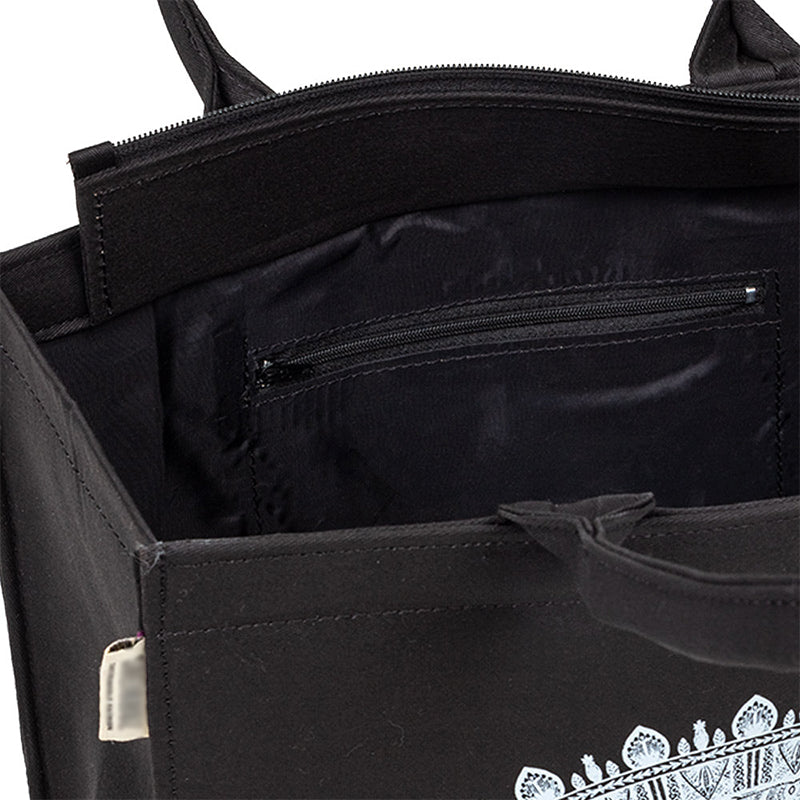 CALI FLORAL CANVAS - BLACK - M071