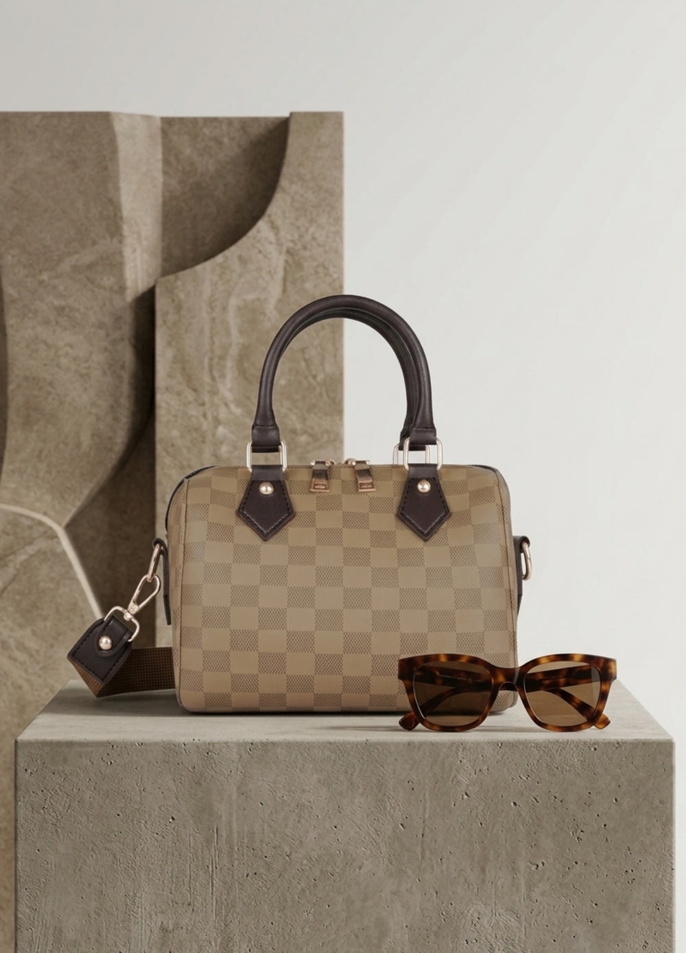 BOSTON DUFFLE BAG - BEIGE - M186 