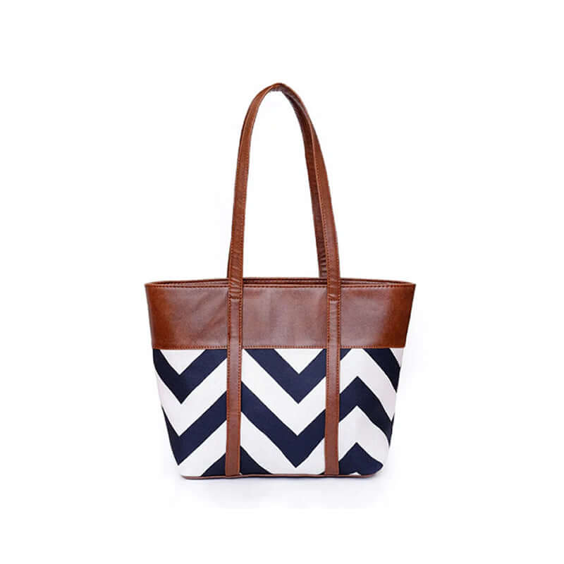 ZIGZAG TOTE - BROWN - M078