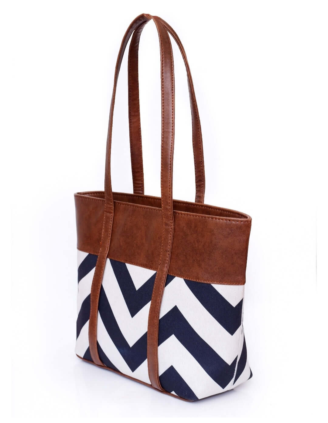 ZIGZAG TOTE - BROWN - M078