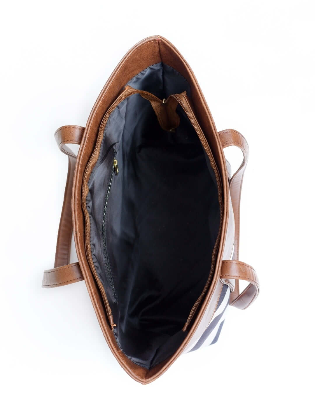 ZIGZAG TOTE - BROWN - M078