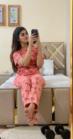 LOVE TEXT SUIT - PINK - M059