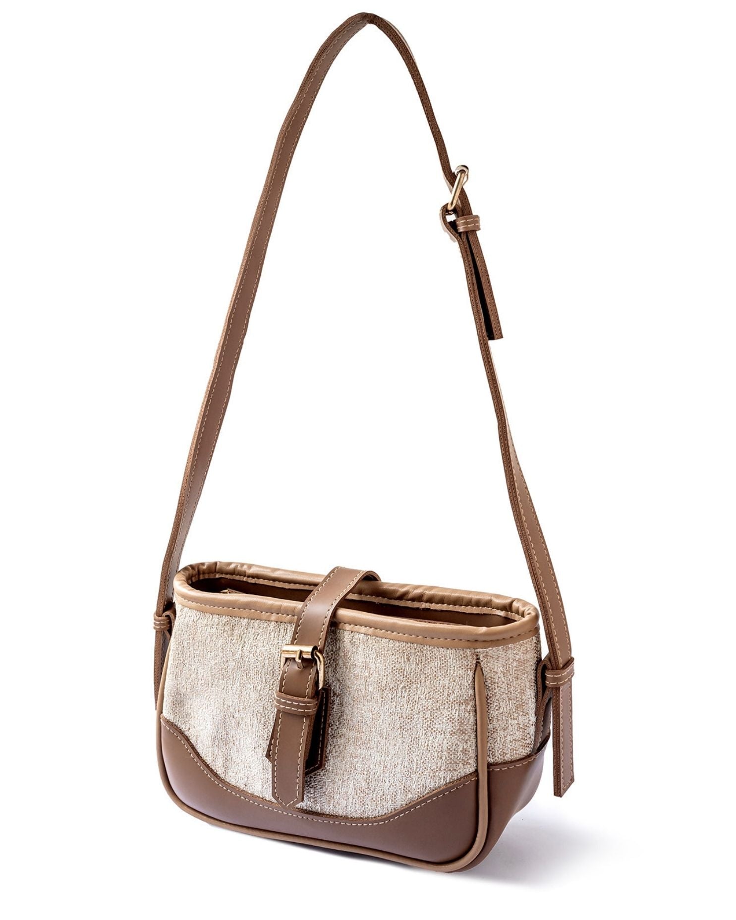 LEATHUTE CROSSBODY - BEIGE - M155