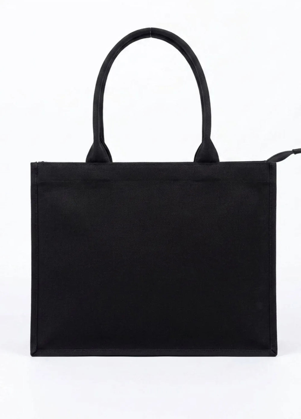 Women Black tote bag on a white background