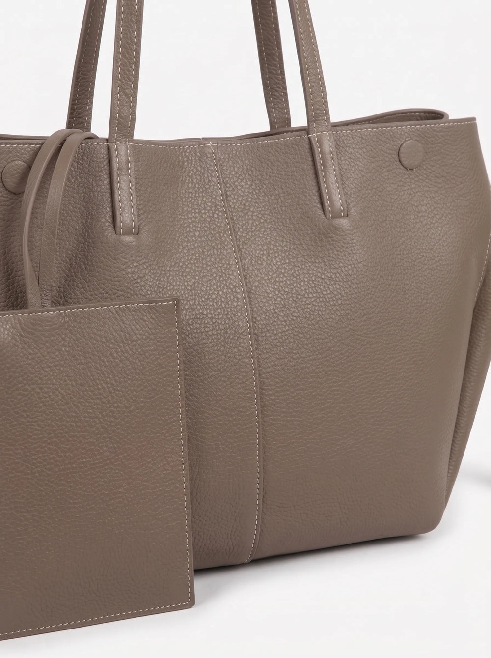 WestStyle Pakistan Cheeku pebbled leather tote bag with matching shoulder straps and a matching zippered pouch for women & university girls